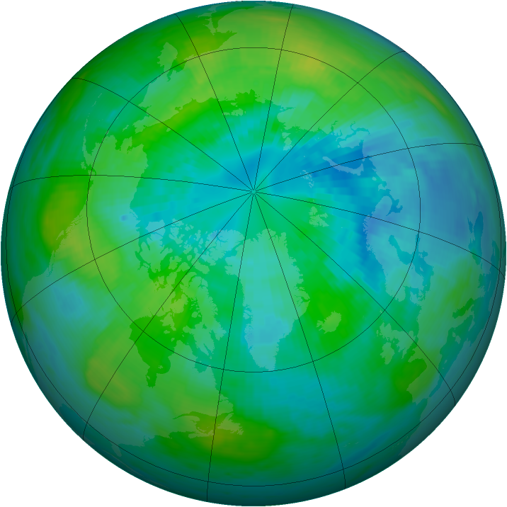 Arctic ozone map for 01 October 1981